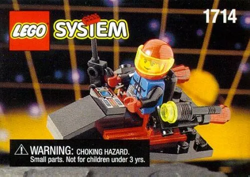 Catalogue picture of the built set 1714 Surveillance Scooter