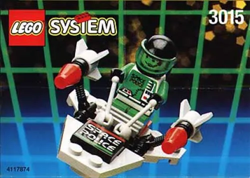 Catalogue picture of the built set 3015 Space Police Car