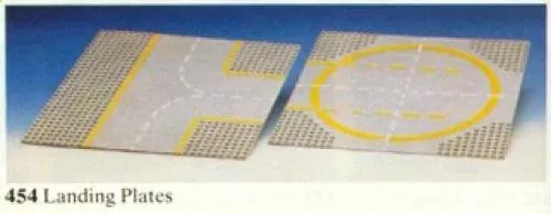 Catalogue picture of the built set 454 Two Lunar Landing Plates