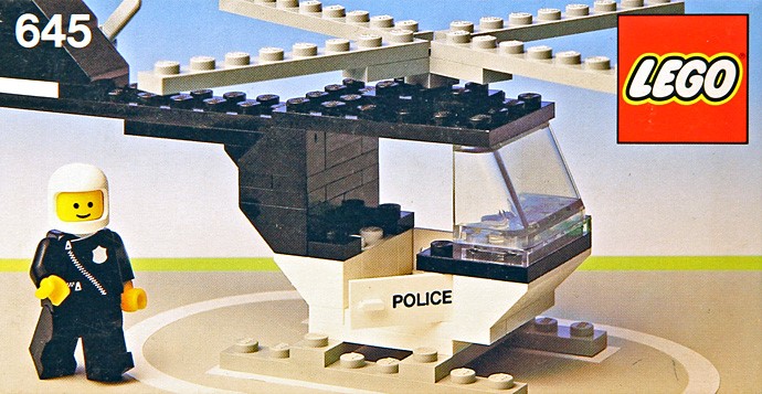 Katalogová fotka postaveného setu 645 Police Helicopter