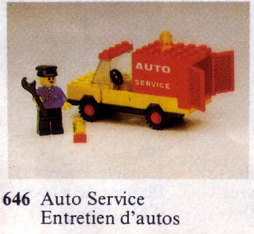 Katalogová fotka postaveného setu 646 Auto Service Truck
