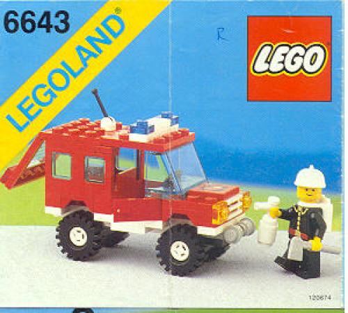 Katalogová fotka postaveného setu 6643 Fire Truck