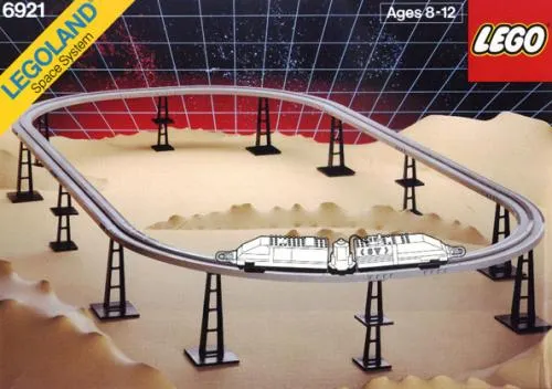 Catalogue picture of the built set 6921 Monorail Accessory Track