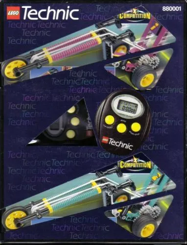 Katalogová fotka postaveného setu 880001 Competition Racers with Stopwatch