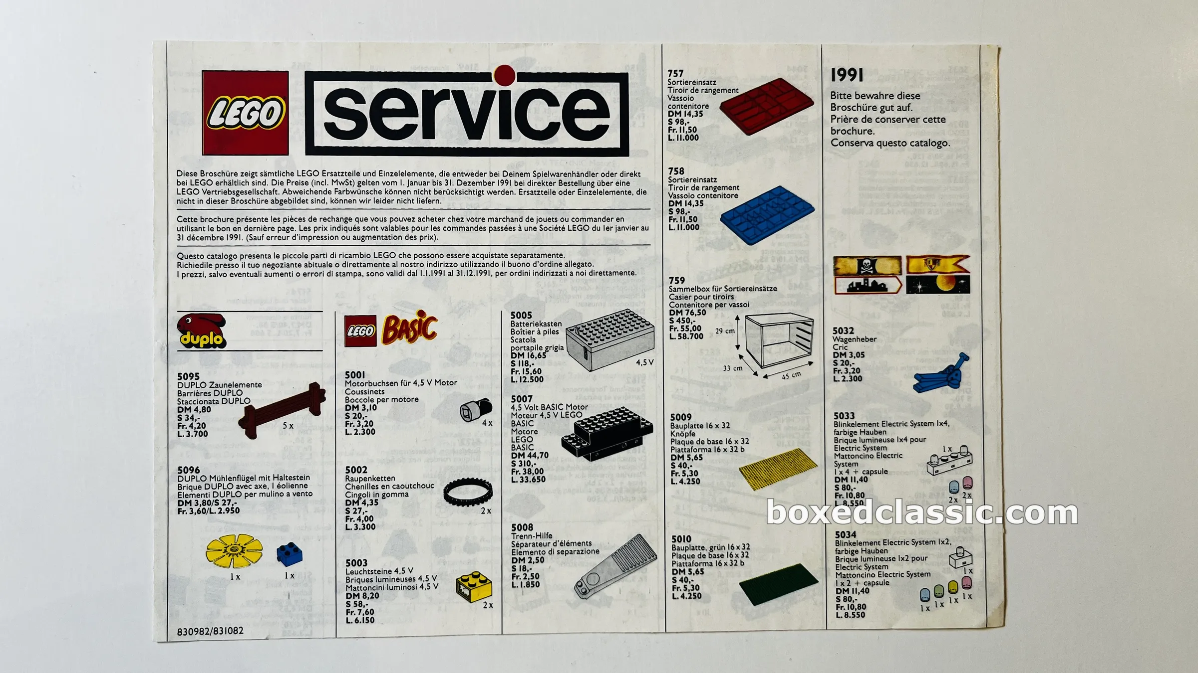 LEGO SERVICE KATALOG 1991 #2 — photo 1