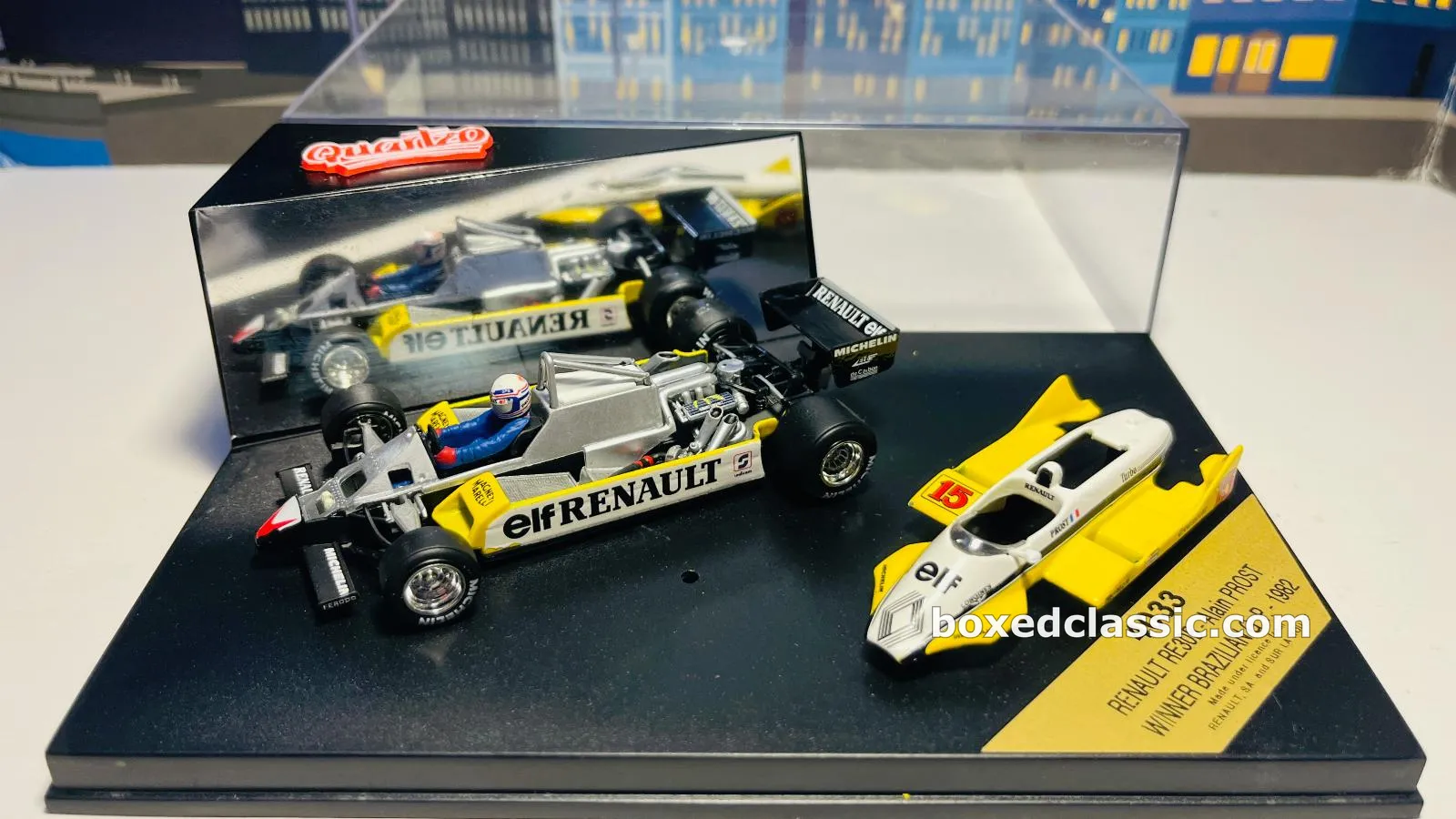 Renault RE30B — Alain Prost, winner of the 1982 Brazilian Grand Prix, Quartzo 1:43 — photo 1