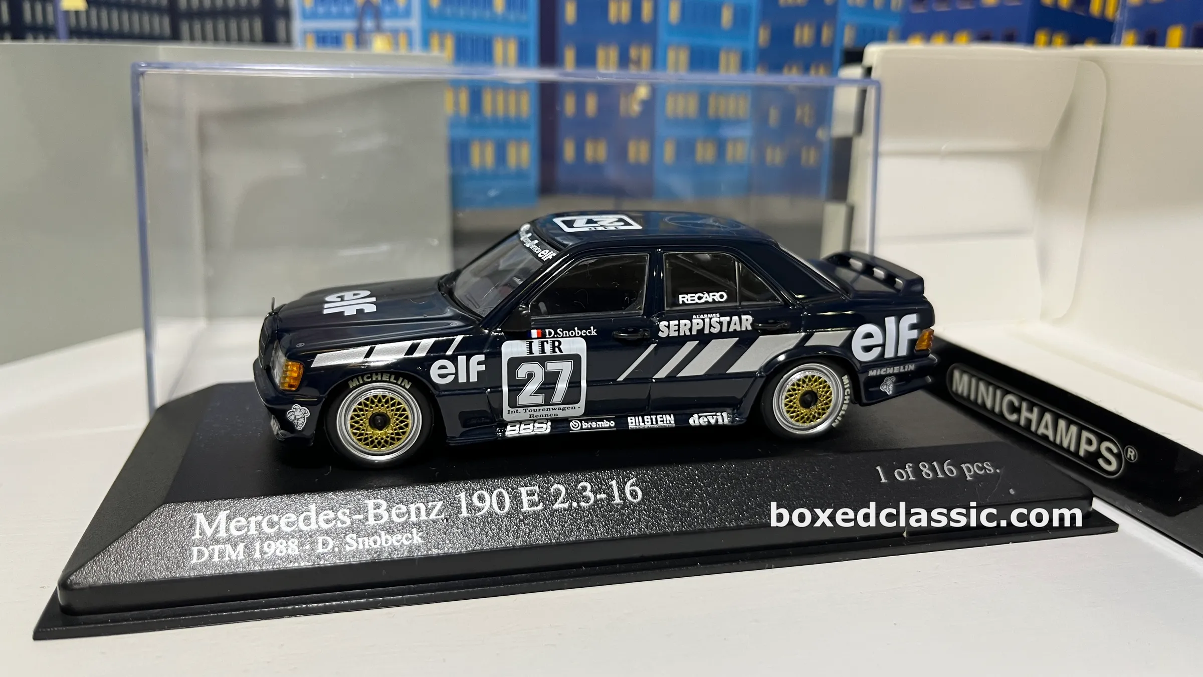 Mercedes-Benz 190 E 2.3-16 — Dany Snobeck, DTM 1988, Minichamps 1:43 — photo 1