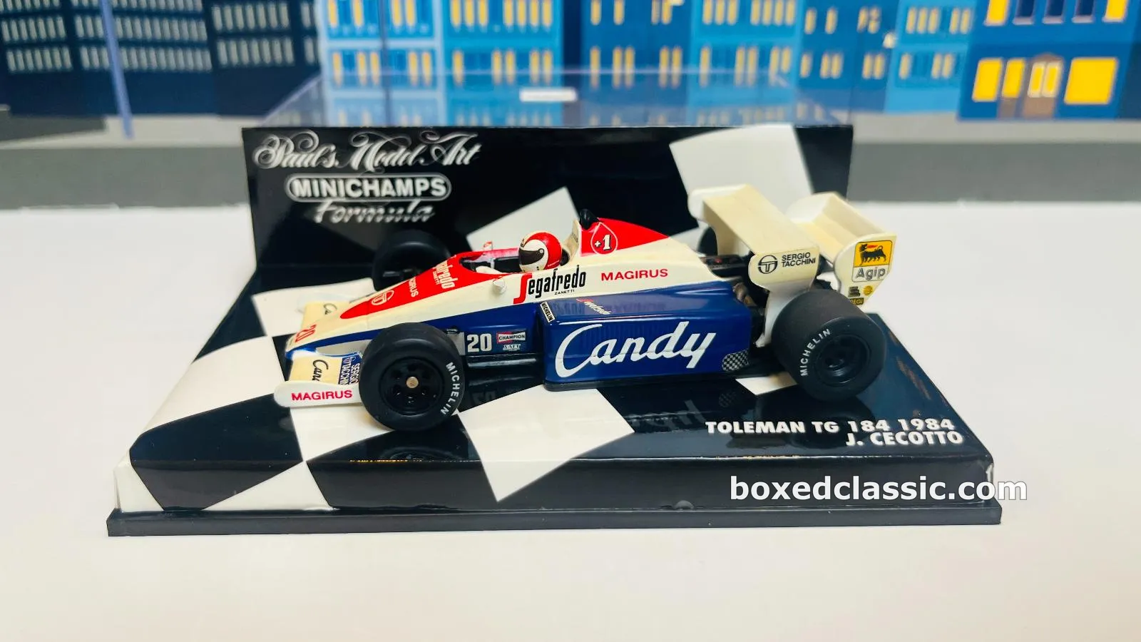 Toleman TG184 — Johnny Cecotto 1984, Minichamps 1:43 — photo 1